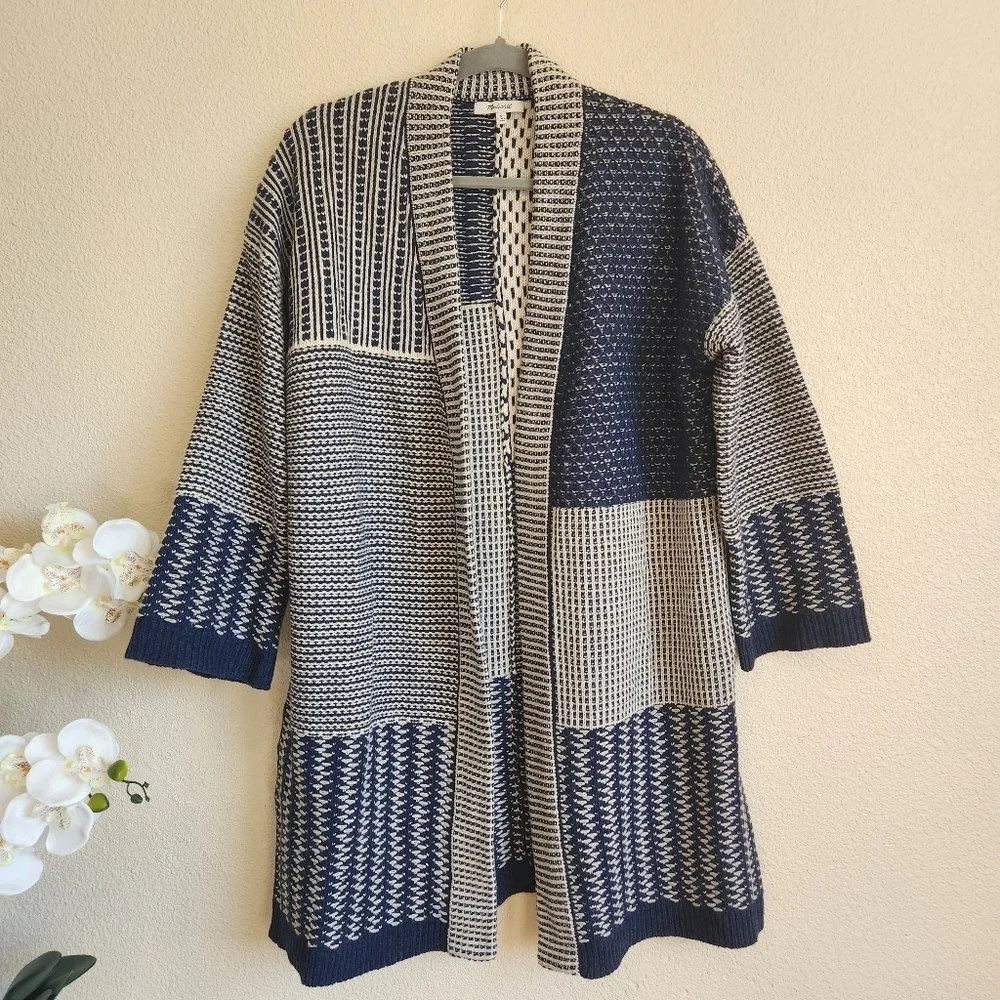 Madewell Collage Wool Cardigan Sweater - Picture 2 of 7